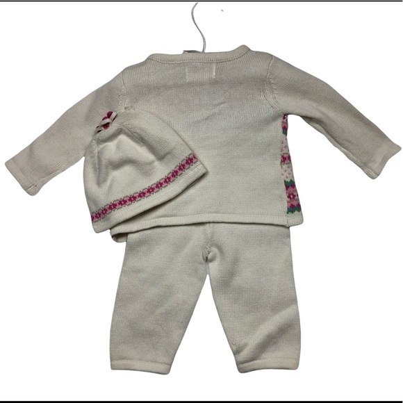 New Heirlooms Knitted Floral Dot Outfit size 3-6 months - Picture 4 of 7